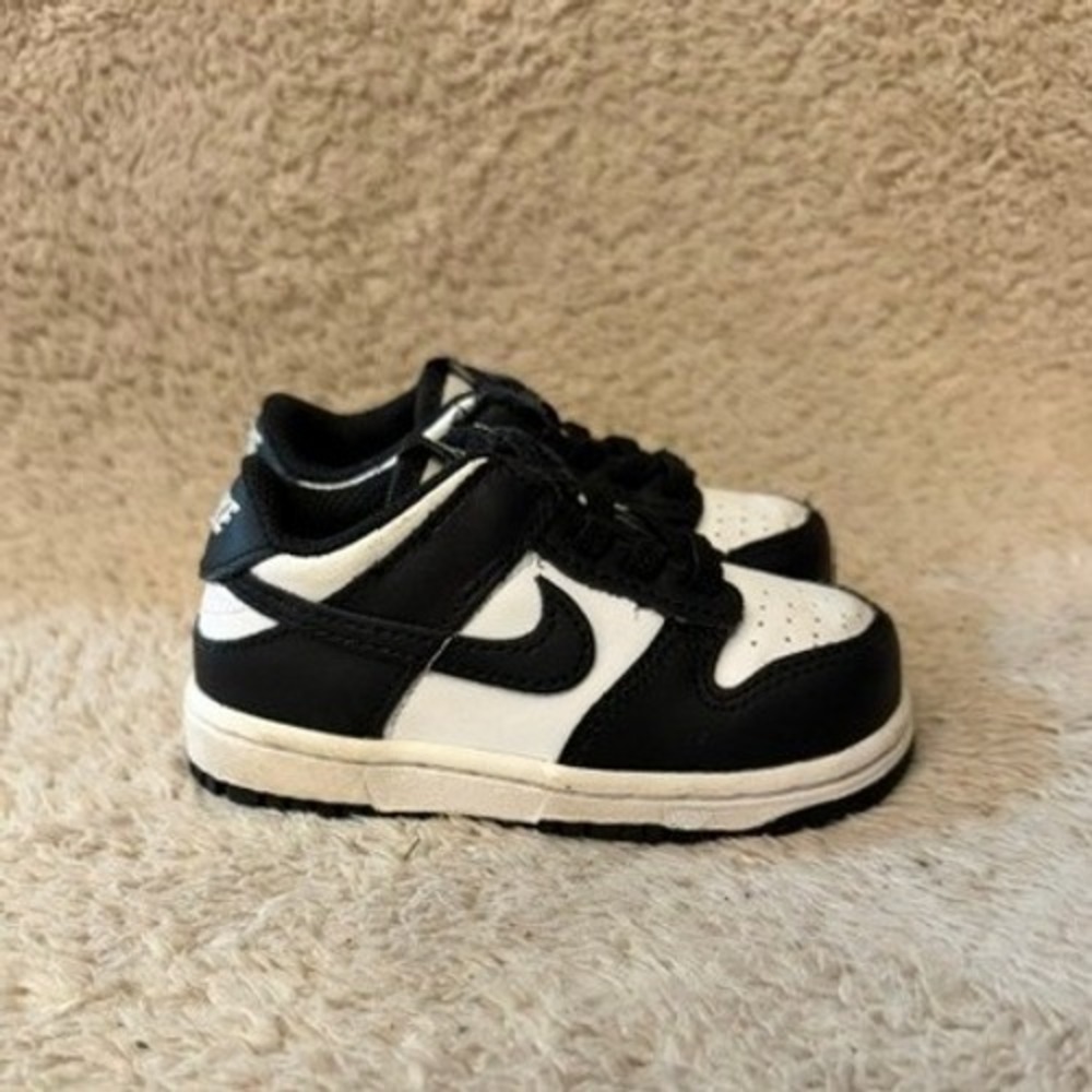 Nike Dunk Low Panda Black White Toddler Sneakers CW1589-100 Size 6C Mens Kids